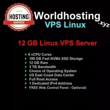 ✅ VPS  180GB NVMe SSD 12GB RAM 6 Core ROOT Access   ✅