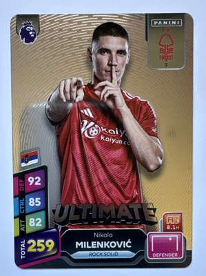 Nikola Milenkovic Ultimate Card #9 Panini XL Adrenalyn Plus 2025 