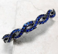 1CT Treated Blue Sapphire 925 Solid Sterling Silver Ring Jewelry Sz 6,7,8,9 MR1