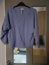 Fairlie curved Blue fluffy jumper