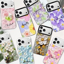 Elegant Flower Phone Case For iPhone 17 Pro 15 14 12 13 16 Plus Customized Cover
