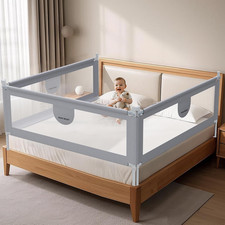 Bed Rail for Toddlers - 3 Sides Safety Baby Bed Rail Guard with Child Lock, Infa