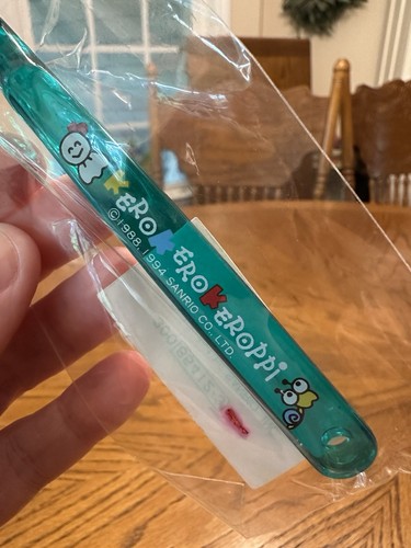 Sanrio 1994 Keroppi spazzolino da denti e cover made in Japan carino! - Foto 3 di 6