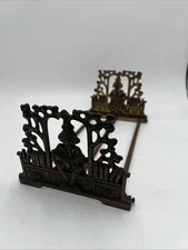 Vintage Judd Folding Expanding Book Rack 9823 Scholar Reading Cast Bronze 22”