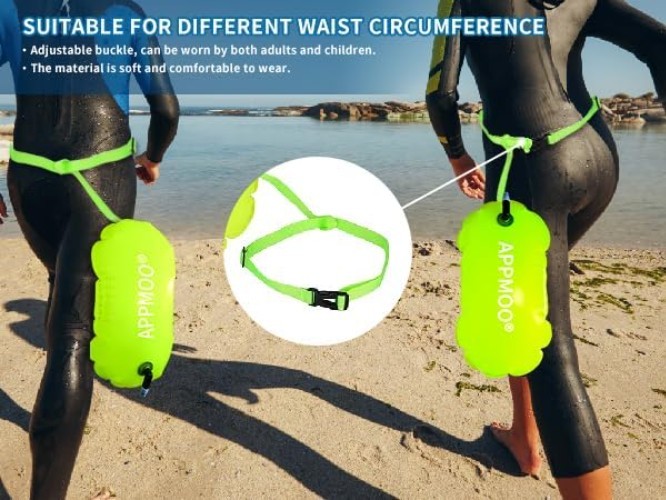 Swim Buoy - Enhanced Visibility Swim Belt with Lightweight Design and Dry Bag...
