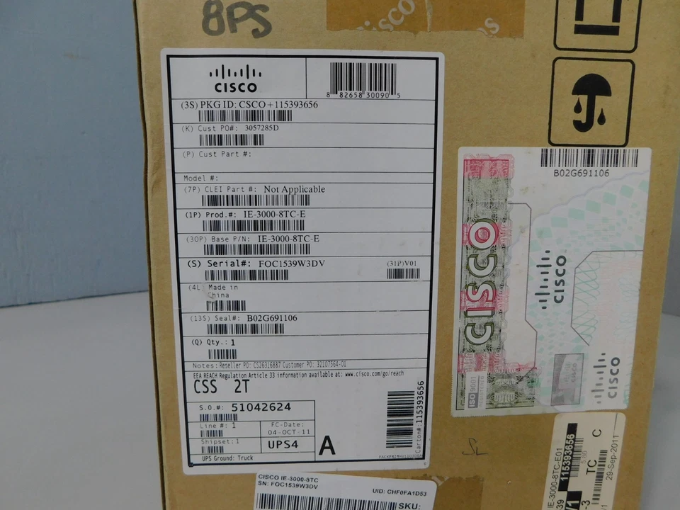 NOB CISCO IE-3000-8TC-E MANAGED IE SWITCH BASE MODULE 8 X 10/100/100BASE-TX - Image 2 of 4