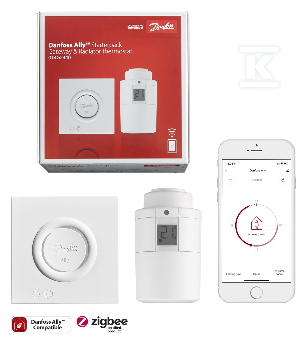 Danfoss Ally Starter Kit Smart Heating System, 5-35°C, ZigBee 3.0 - Image 4