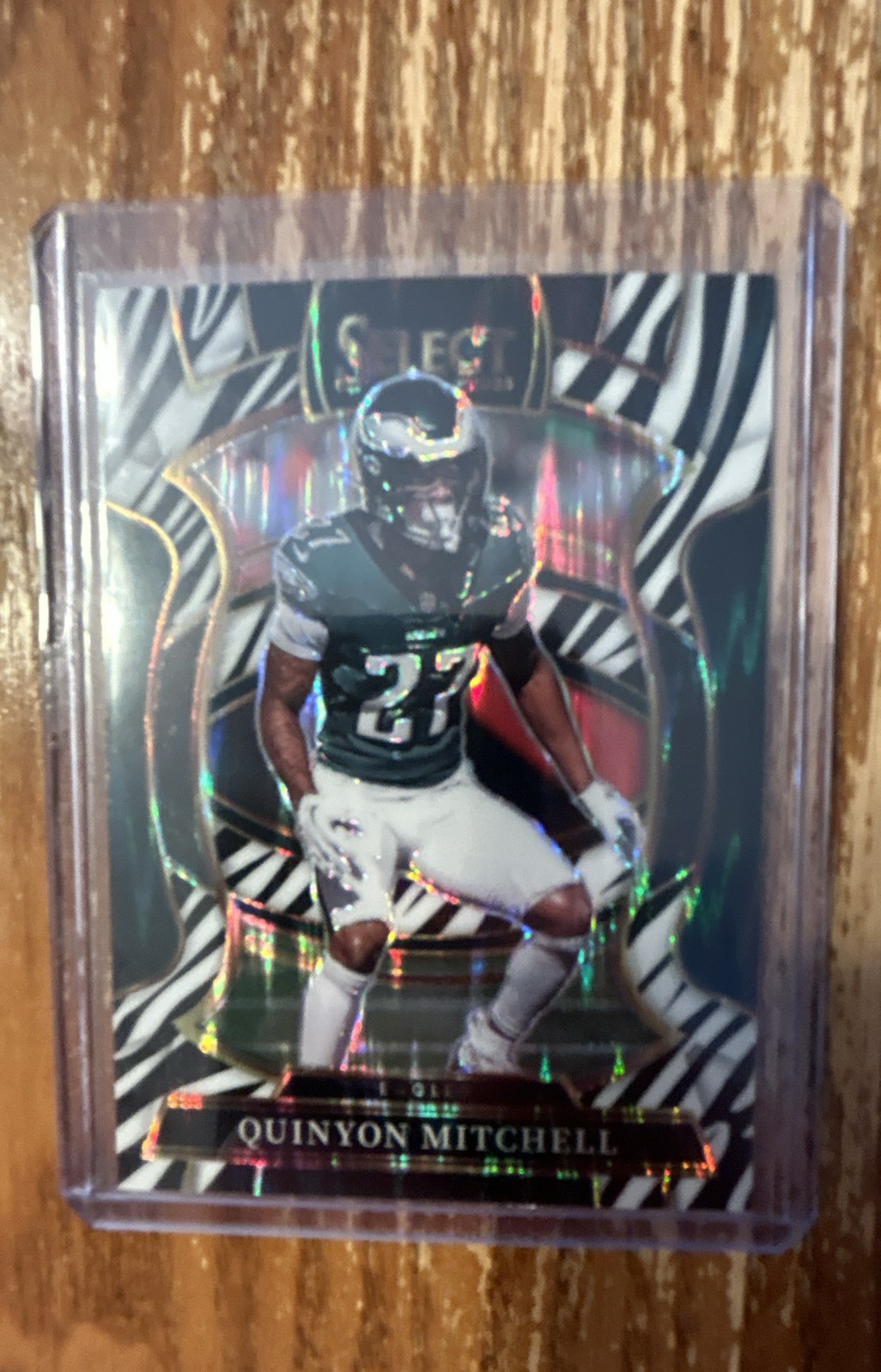 2025 Panini Select - Concourse Quinyon Mitchell #92 Zebra Shock Prizm Case Hit