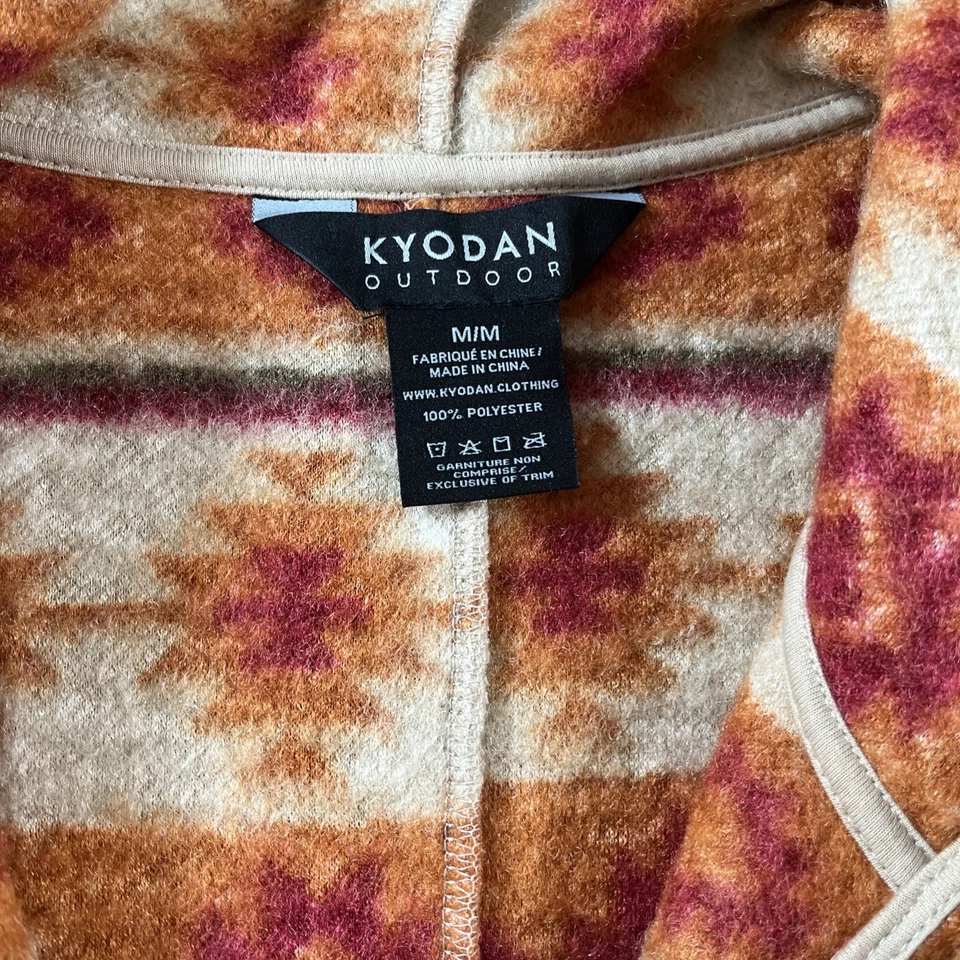 共济会背心女式 M 连帽夏尔巴全拉链户外阿兹特克西部 — 第 4/4 张图片