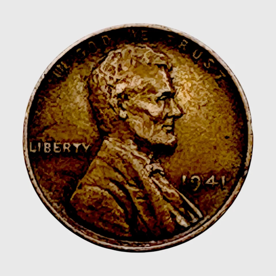 Super Rare One of a Kind!! 1941 Lincoln Wheat 1C Missing Letters! Free Shipping! - Image 3 of 3