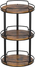 10'' Wood Lazy Susan Turntable Organizer for Cabinet, 3 Tier Lazy Susan Spice