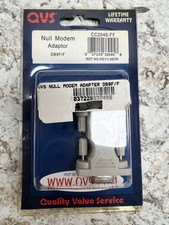 QVS CC2045-FF RS232 DB9 F/F Serial Null Modem Adapter 9-pin Female to Female 