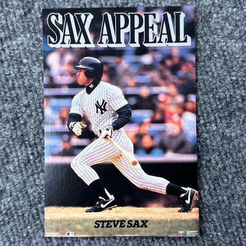 1990 Steve Sax Costacos Sax Appeal New York Yankees Postcard Vintage MLB MINT - Picture 1 of 2