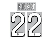 Kit Personalizzazione Nome Num. Maglia MILAN 2009-10 MALDINI BECKHAM RONALDINHO