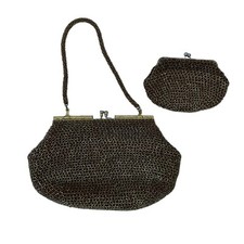 Vintage Beaded Gold Evening Bag/Clutch Coin Purse Formal