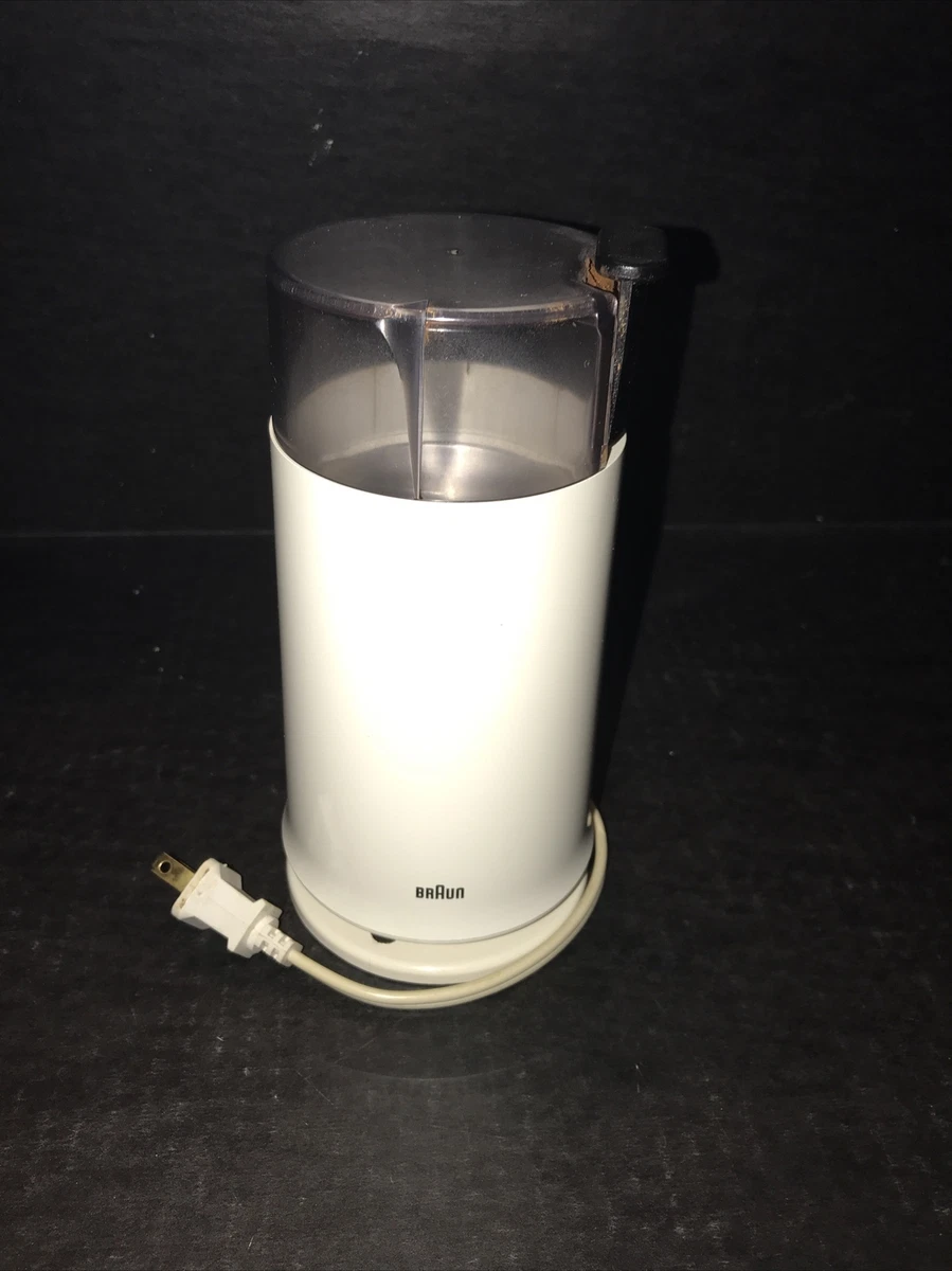 NICE Braun Electric Coffee Grinder Model KSM-2 White Tested and Works Great  VGUC