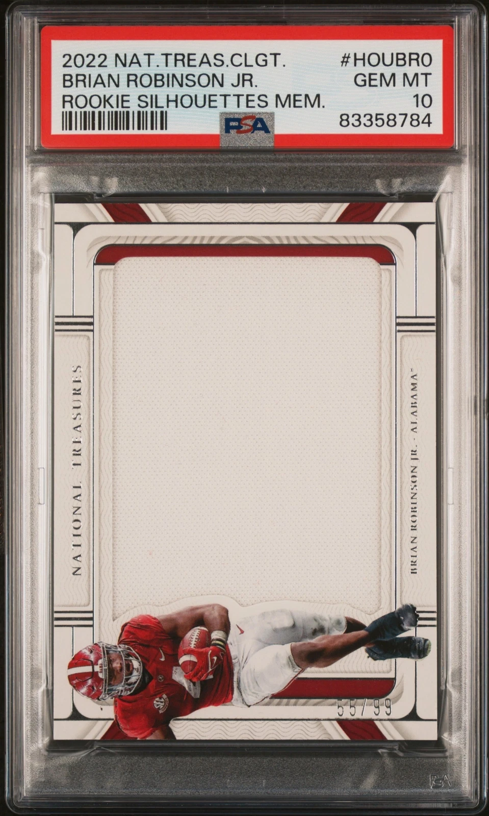 Brian Robinson Jr. Panini National Treasures Collegiate Rookie Silhouettes Memorabilia #HOUBR0 Base