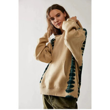 Free People Washed It's A Vibe Hoodie XS Sweatshirt Tie Dye