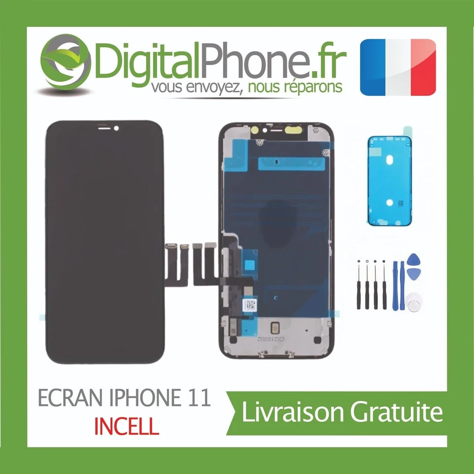 🔥ECRAN LCD INCELL IPHONE 11 + OUTILS + JOINT 🔥TVA🔥