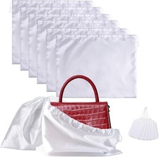 6 Pack Dust Bags for Handbags, Purse Dust Bags with Drawstring Large Silk Cotton