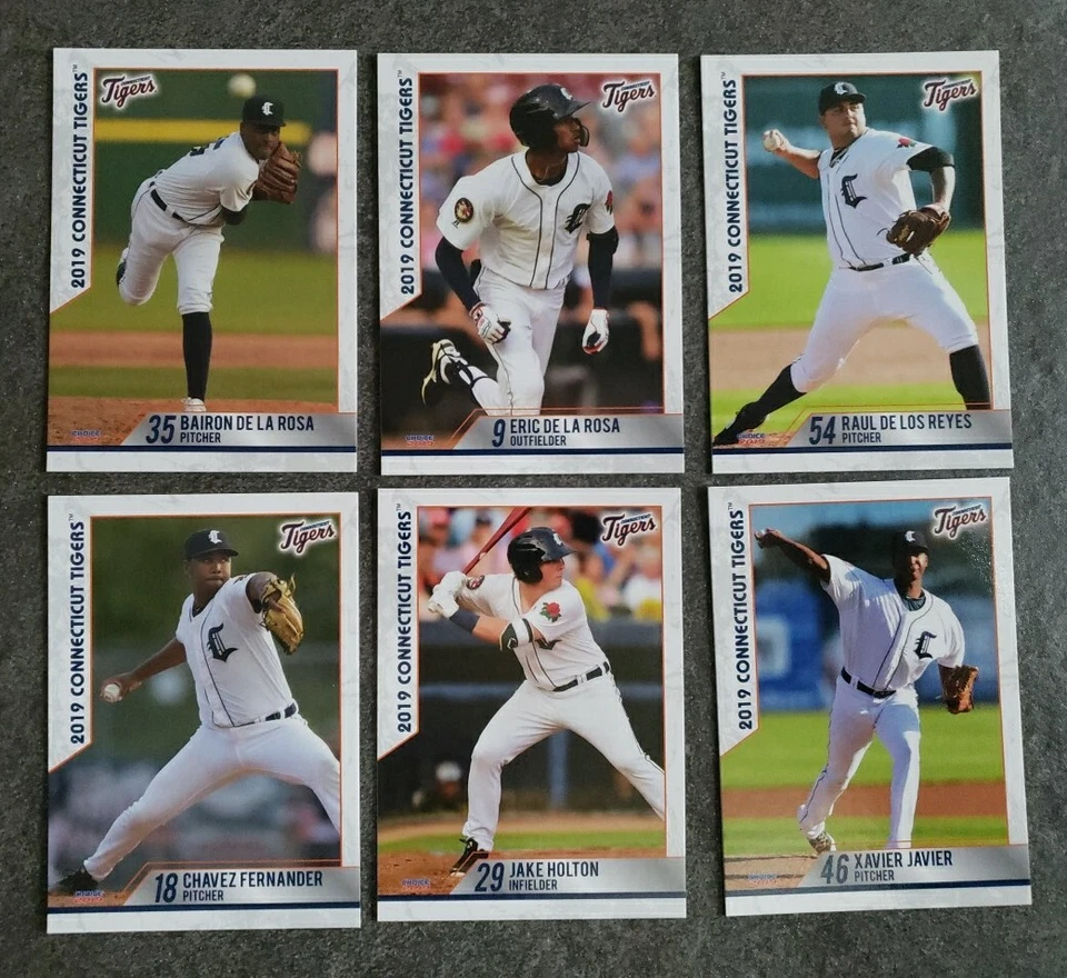 2019 Connecticut Tigers SINGLE CARDS from Team Card Set - CHOOSE YOUR PLAYER - Image 2 of 4