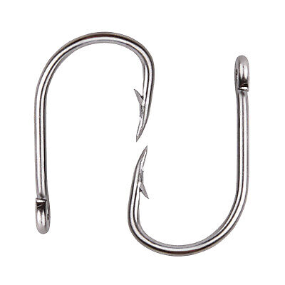 50pcs Stainless Steel Fishing Hooks 9260 Saltwater Carp Live Bait Circle  Hooks