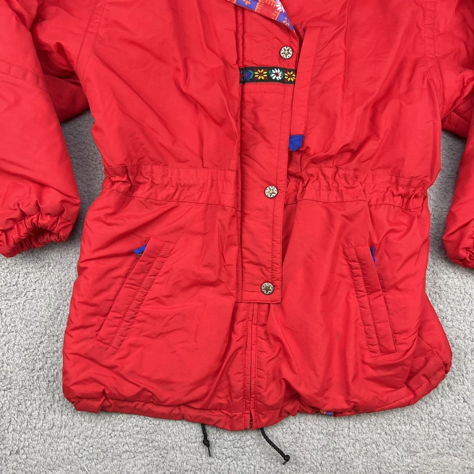 Chaqueta Obermeyer Esquí Nieve Juniors 18 Roja Cremallera Completa Bolsillos Niñas Foto 4 de 4