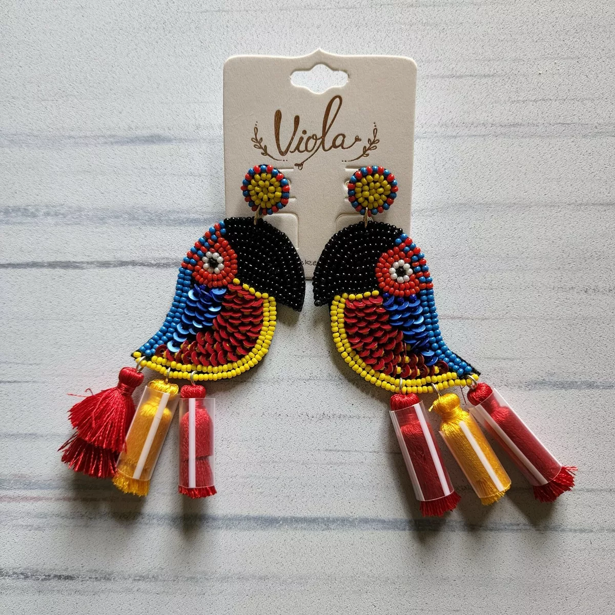 Boden shop parrot earrings
