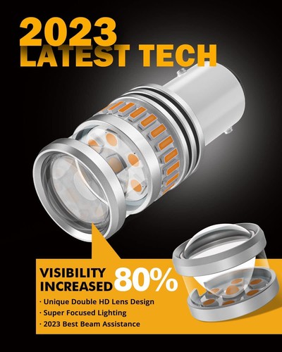 AUXBEAM LED Turn Signal Tail Stop Light Bulbs 3156/3157/7440/7443/1156/1157/T15 - Picture 6 of 26