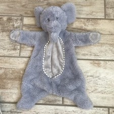 Kellytoy Gray Elephant Rattle 16" Crinkle Body Plush Security Blanket Lovey Toy