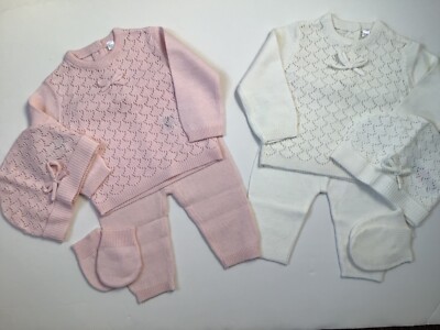 Piece Spanish Knitted Baby Girl Clothes Baby Boys Girls Spanish