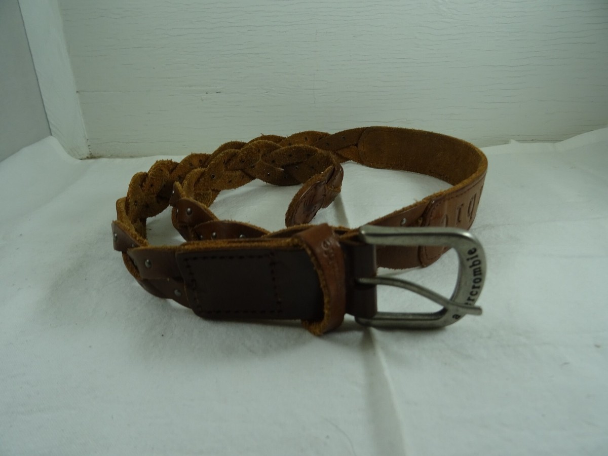 Abercrombie & Fitch Brown Leather  Braided Boho Design Belt S Abercrombie & Fitch Leather Brown Braided Boho Belt Size 36  main image 3