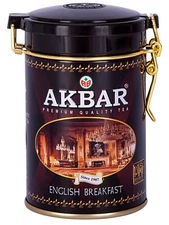 AKBAR English Breakfast Loose Black Tea in a Tin 100g / 3.5 oz