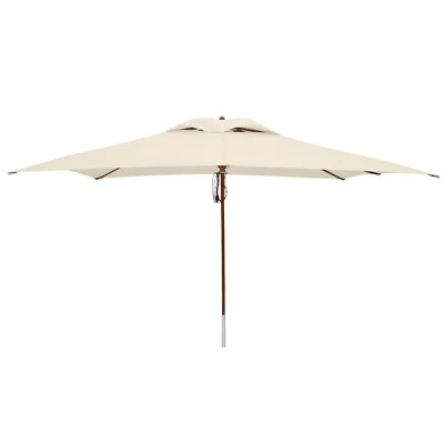 anndora® Sonnenschirm Gastronomie Biergarten 3 x 4 m Winddach Natural B-Ware