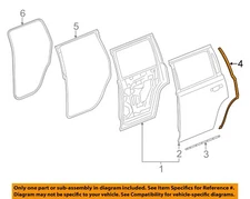 GM OEM 15-20 Escalade,Tahoe,Yukon Rear Door Door Components-Rear Seal 23455370