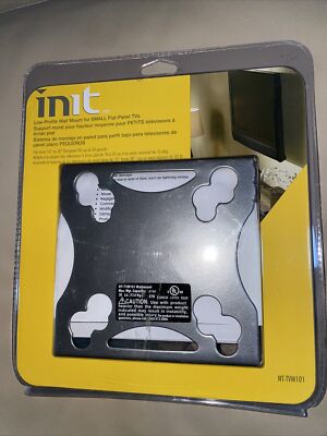 INIT Low Profile TV Wall Flush Mount for Most 13'' - 30'' Flat-Panel TVs To 30 lbs