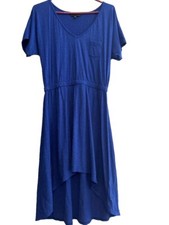 Express Blue Sundress Hi/lo With Elastic Waist Size Small NWOT
