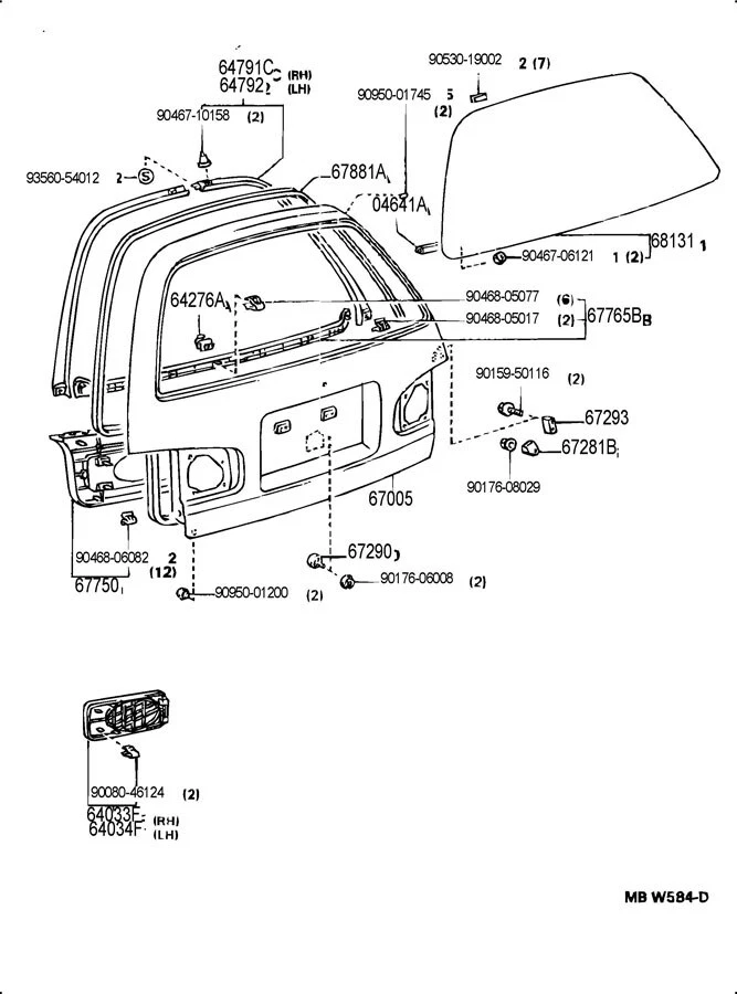 1994-1996 Toyota Camry LH Rear Speaker Grille New OEM Oak Brown 6403406040E0 - image 4 of 4