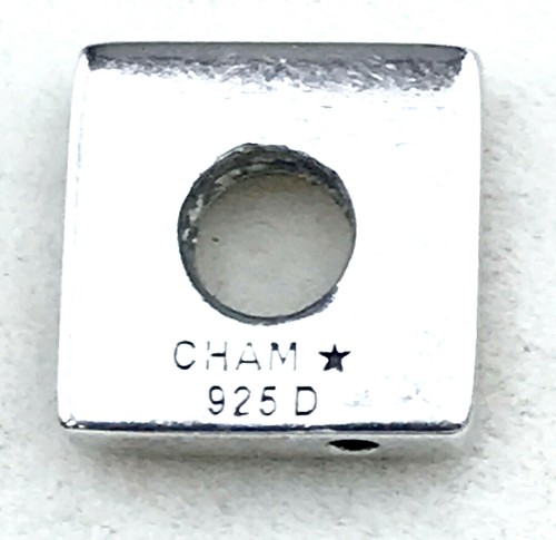 Chamilia stone set CZ Downtown "Fushia" spacer Bead/Charm_925 sterling silver - Picture 4 of 7