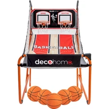 Deco Gear Arcade Basketball Game - LED Scoreboard; 8 Game Modes; and 5 Balls - O