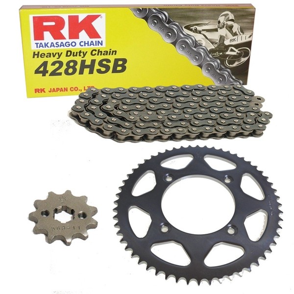 Kettensatz Hyosung RT 125 D Karion Citytrail 08-17 Kette RK 428 H 130 13/48-image