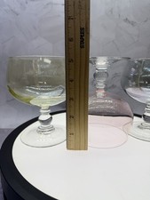 Set of (3) Vintage Large Bergdorf Goodman Crystal Footed Brandy sniffers Color