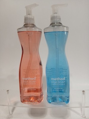 2 Method Dish Soap Sea Minerals & Pink Grapefruit 18oz Pump Dispense Each