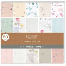 Natural Paper Pad 12x12 Inches 24lb 100 GSM White 50 Sheets for Arts Crafts