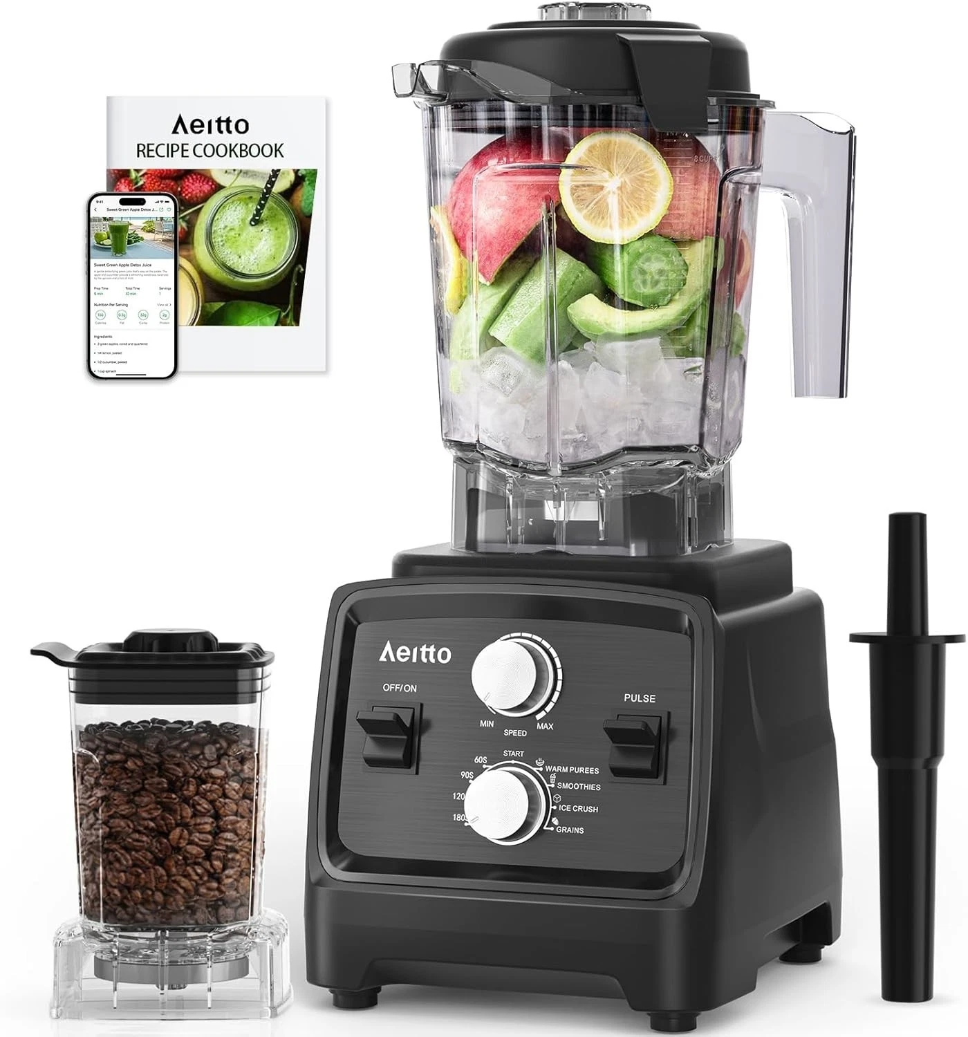 Aeitto Blenders for Kitchen with 1800W Motor, 68Oz. Large Capacity, 2-in-1 Blend
Opens in a new wind