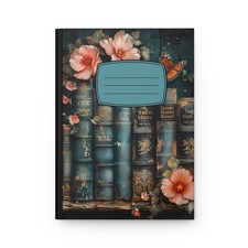 Vintage Book Floral Illustration Hardcover Journal Botanical Butterflies
