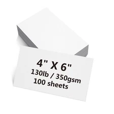 YIXUNHL 100 Sheets White Cardstock 4 x 6 Thick Paper - Blank Heavy Weight 350...
