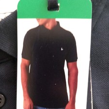 Image of Jack Wills Men's Black Polo Shirt Size Large 100% Cotton New with Tags
