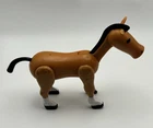 Vintage Fisher Price Little People Brown Horse Figure 70s Hong Kong - Broken Ear