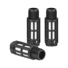 3pcs Pneumatic Muffler G 1/4 Plastic Air Compressor Exhaust Muffler Filter Black